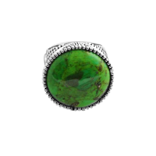 Barse Perfect Sphere Lime Turquoise Ring