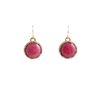 Barse Pink Aventurine Sphere Earring