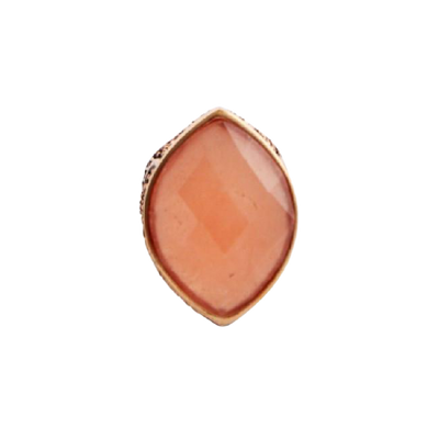 Barse Promenade Copper and Peach Aventurine Ring