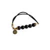 Barse Rockin' Leather and Stone Bracelet-Black Onyx