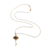 Barse Skeleton Key Necklace-Tiger Eye