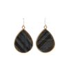 Barse Teardrop Statement Earring-Blue Tiger Eye