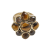 Barse Tiger Eye Flower Ring