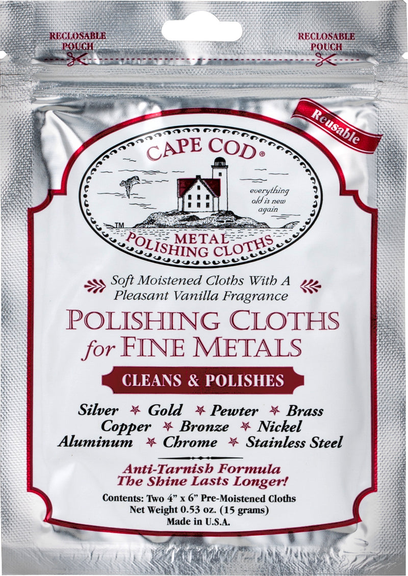 Cape Cod Fine Metal Polishing Cloths Cleans Polishes Watches