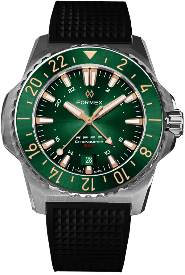 Formex REEF GMT Green and Gold Ceramic Bezel