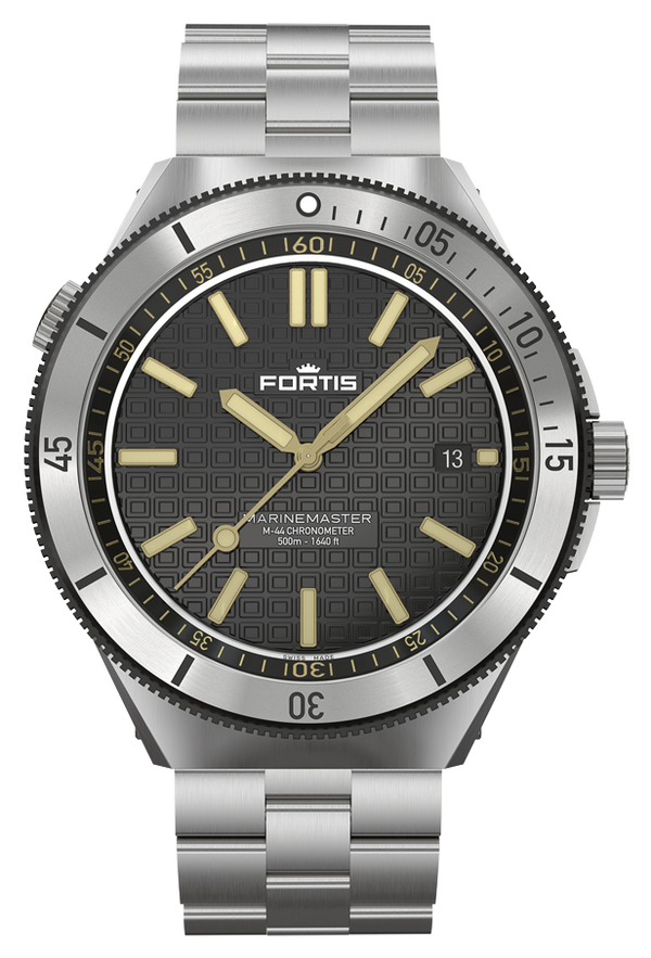 Fortis Marinemaster M-44 COSC Black Resin Bracelet