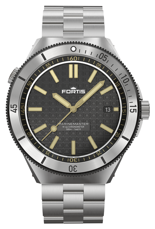 Fortis Marinemaster M-44 COSC Black Resin Bracelet