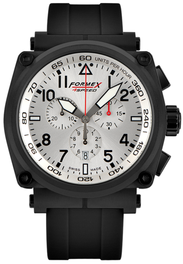 Formex Pilot Quartz Chronograph Silver Black