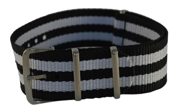 Nylon Strap Black and White