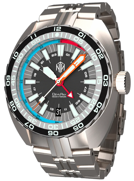 NTH DevilRay II Black Date GMT - SeriousWatches.com