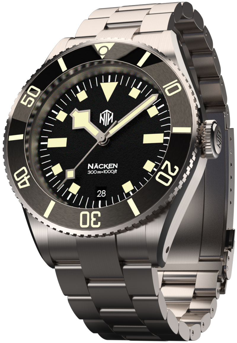 NTH Näcken Vintage Black Date - SeriousWatches.com