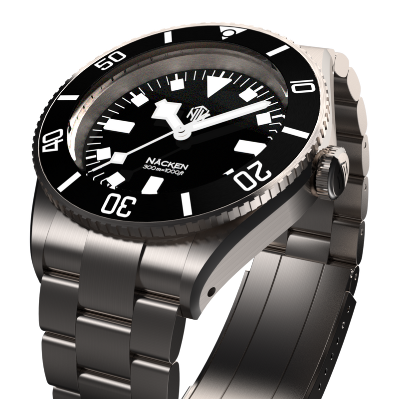 NTH Näcken Modern Black Date - SeriousWatches.com