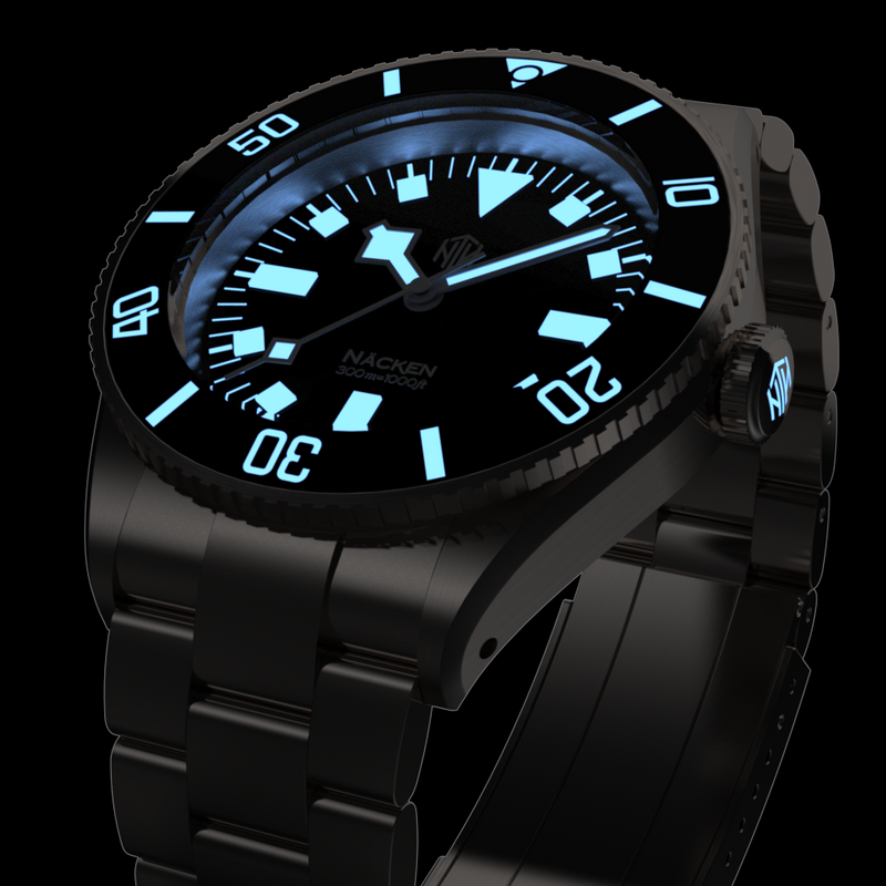 NTH Näcken Modern Black Date - SeriousWatches.com