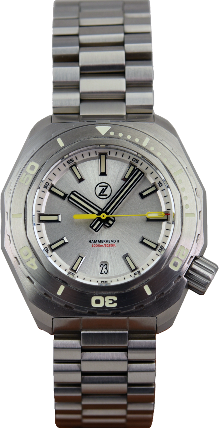 Zelos Hammerhead 2 Steel Sunburst Silver NH35 (Pre-owned)