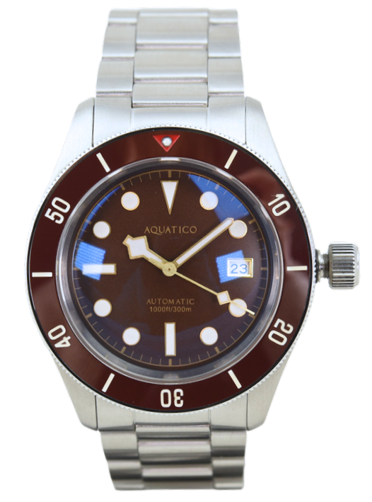 Aquatico Sea Star V2 Brown Ceramic Bezel Snowflake (Pre-owned)