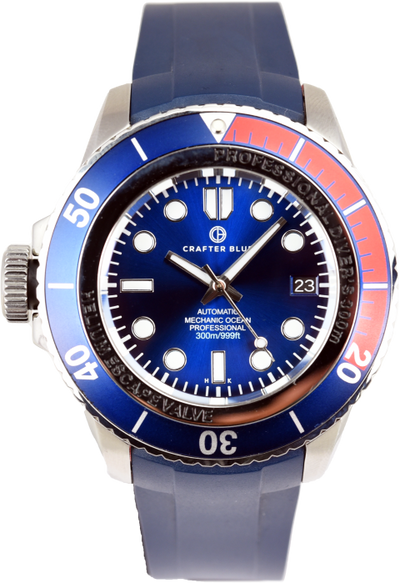 Crafter Blue Mechanic Ocean Rubber Strap (Pre-owned)