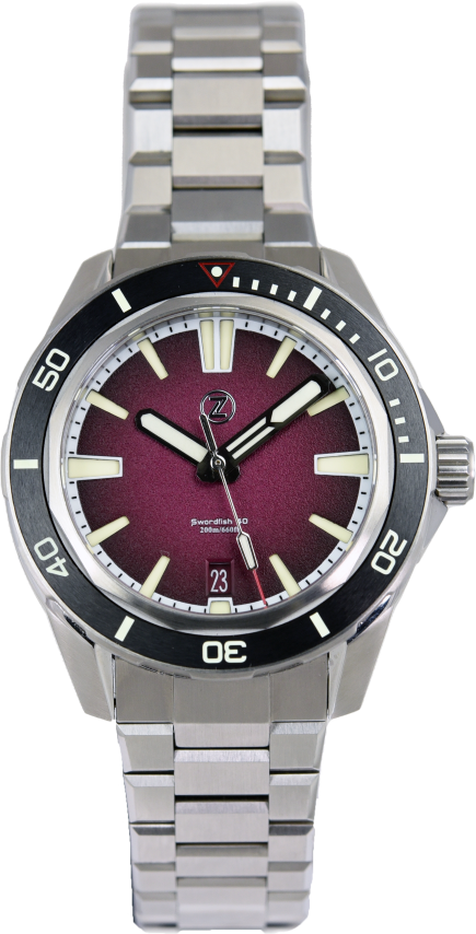 Zelos Swordfish 40mm Burgundy (Pre-owned)