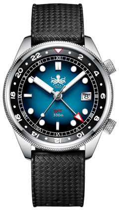 PHOIBOS EAGLE RAY GMT 300m Compressor PX023B - SeriousWatches.com