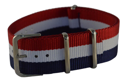 Nylon Strap Red, White and Navy Premium