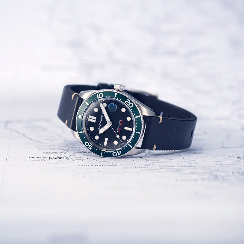 Spinnaker Mens 40mm Croft Mid Size Automatic Limited Edition Carbon Steel Watch with Skeleton Dial and Stainless Steel Bracelet SP-5095-22 Spinnaker Mens 40mm Croft Mid Size Automatic Limited Edition Carbon Steel Watch with Skeleton Dial and Stainless Steel Bracelet SP-5095-22