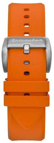 Spinnaker Flat edged Rubber strap 22mm Orange SP-STRAP22-R03