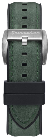 Spinnaker Durevole Rubber/Leather Hybrid Strap 22mm Green SP-STRAP22-RL04