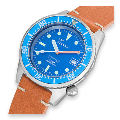 Squale 50 Atmos Blue Blasted 1521-026/A 1521BLUEBL.PC