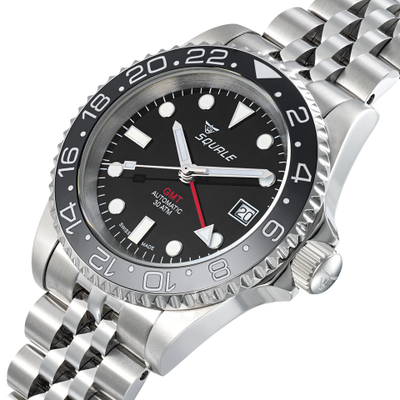 Squale 30 Atmos GMT 1545 Black Bezel