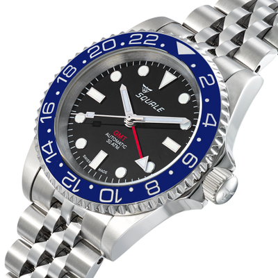 Squale 30 Atmos GMT 1545 Blue Bezel