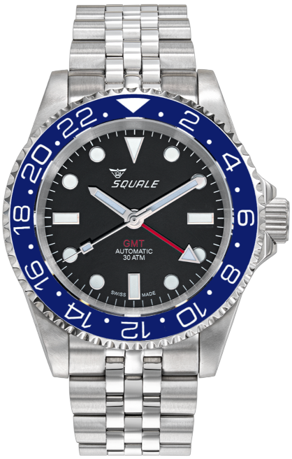 Squale 30 Atmos GMT 1545 Blue Bezel