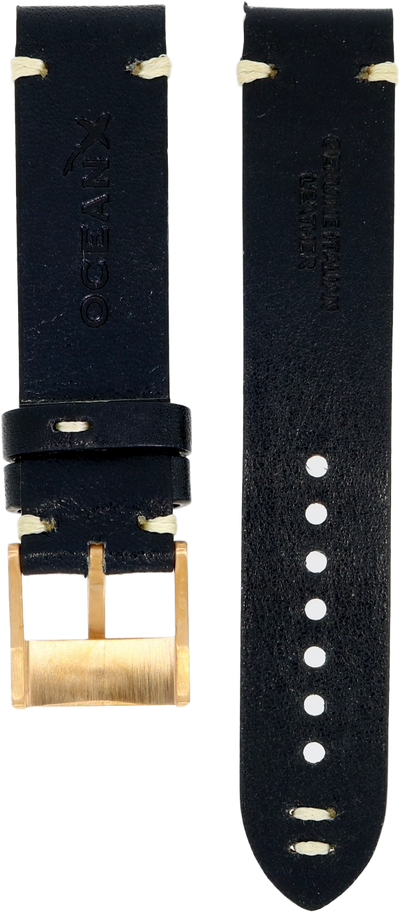 OceanX Sharkmaster 1000 Leather Strap RGP Clasp
