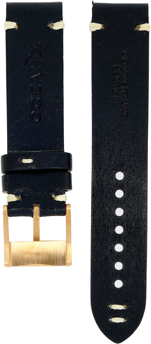 OceanX Sharkmaster 1000 Leather Strap RGP Clasp