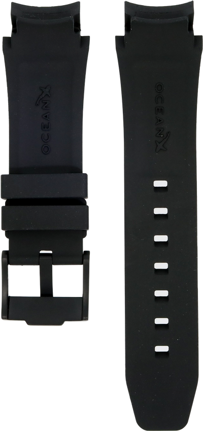OceanX Sharkmaster 1000 Rubber Strap DLC Clasp