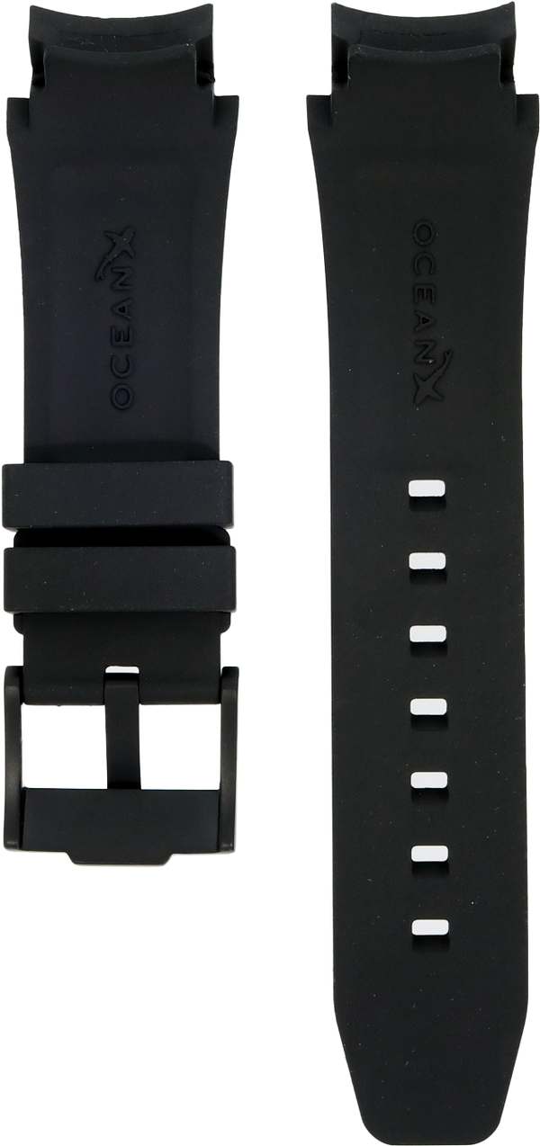OceanX Sharkmaster 1000 Rubber Strap DLC Clasp