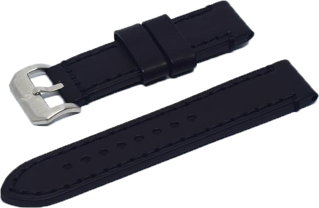 BOLDR Odyssey Black Leather Strap 22mm