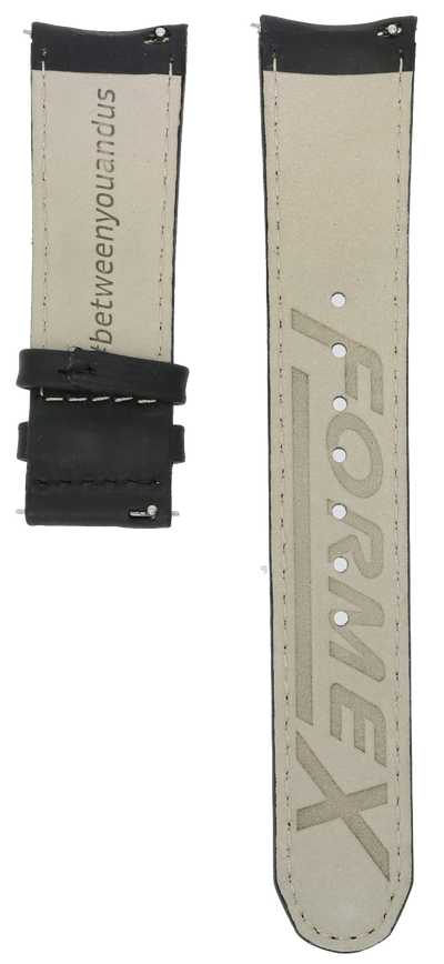 Formex Essence Butterfly Black Leather Strap 22mm