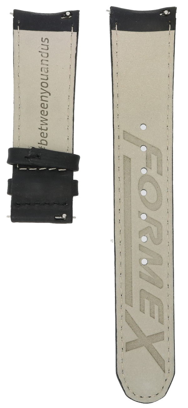 Formex Essence Butterfly Black Leather Strap 22mm