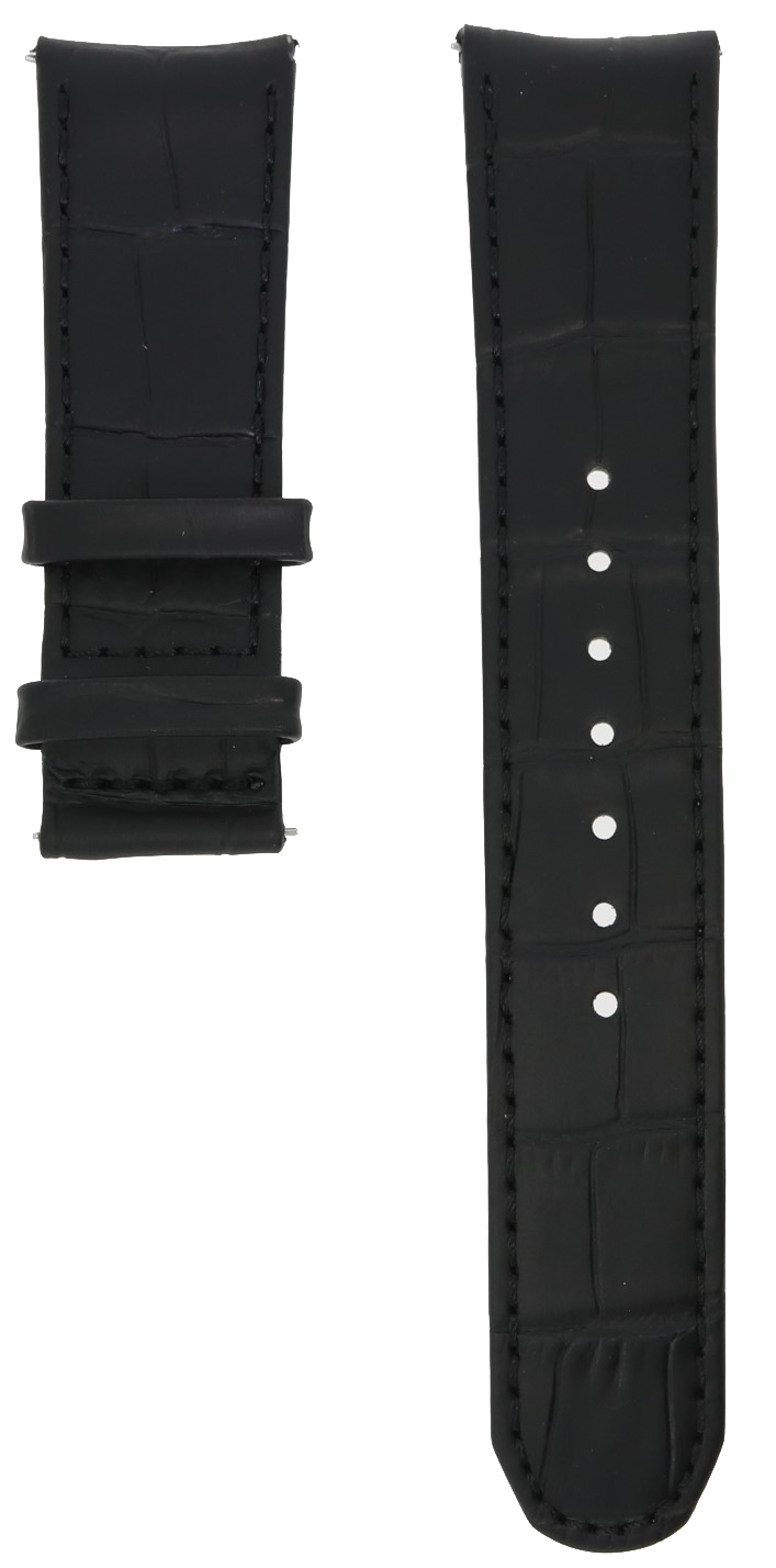 Formex Essence Butterfly Black Leather Strap Croco 22mm