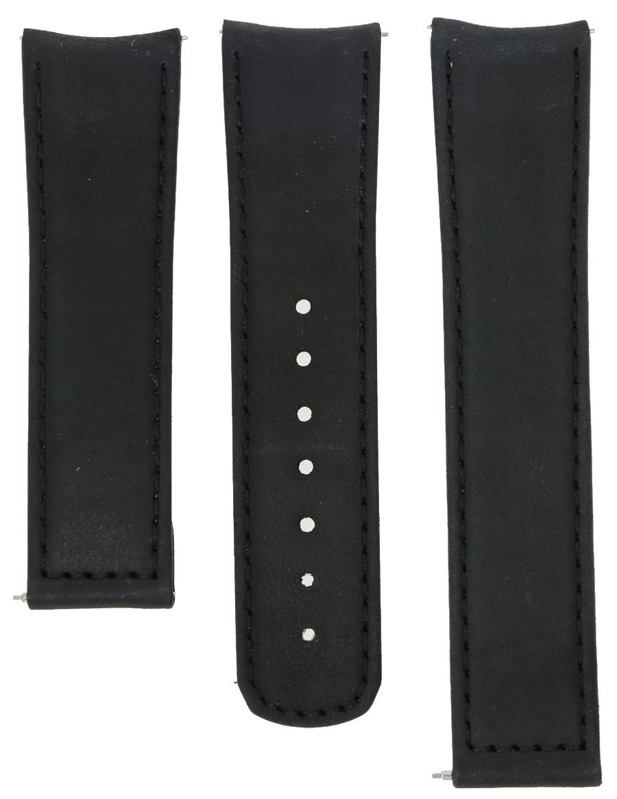 Formex Essence Deployant Black Leather Strap 22mm