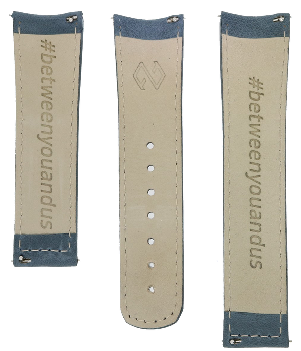 Formex Essence Deployant Blue Leather Strap 22mm