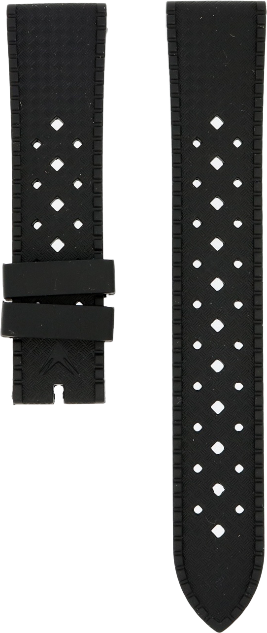 Ventus Black Tropic Rubber Strap 20mm