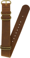 Ventus Brown Brass Leather Strap 20mm