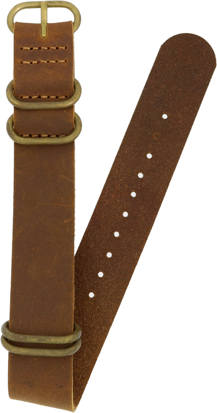 Ventus Brown Brass Leather Strap 20mm