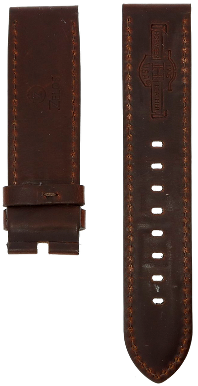 Zelos Brown Horween Leather Strap 22mm