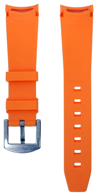 NTH Orange Curved-End Viton Rubber Strap 22mm