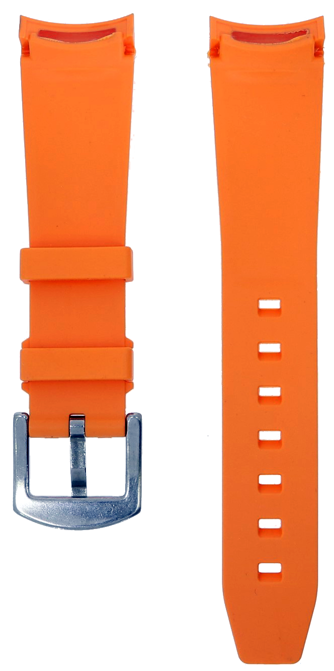 NTH Orange Curved End Viton Rubber Strap 22mm SeriousWatches