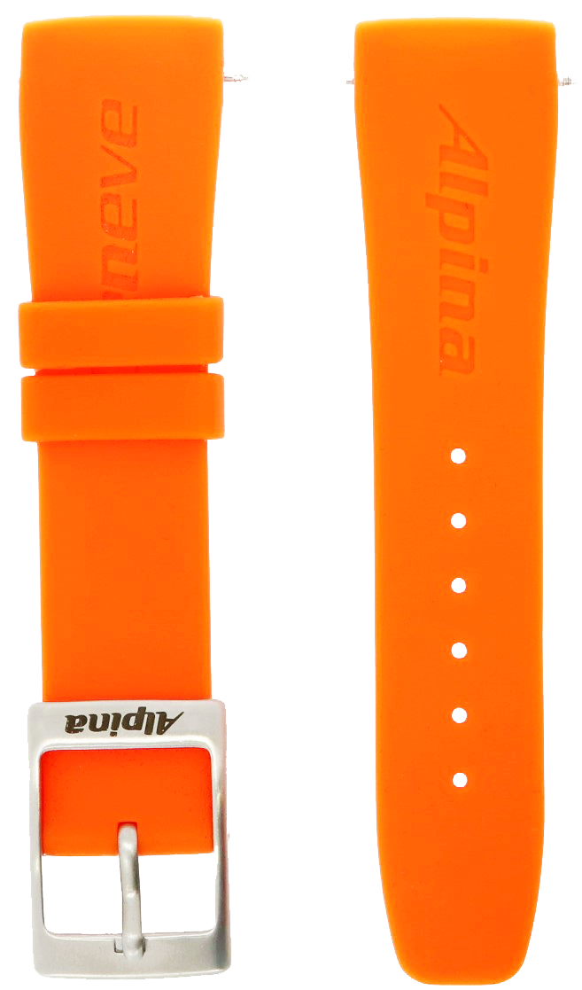 Alpina Seastrong Orange Rubber Strap 22mm