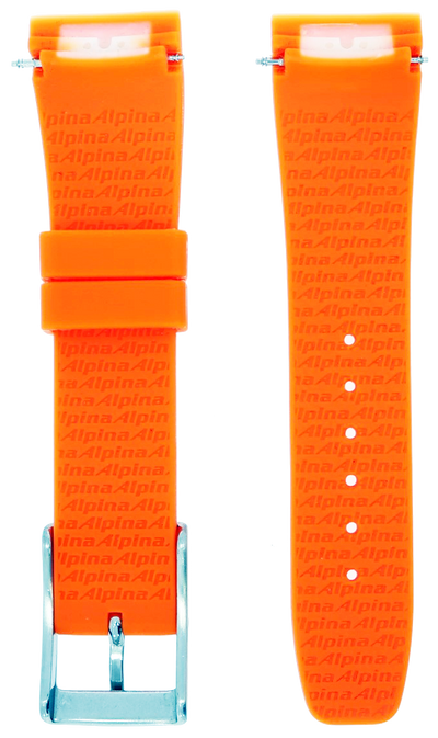 Alpina Seastrong Orange Rubber Strap 22mm