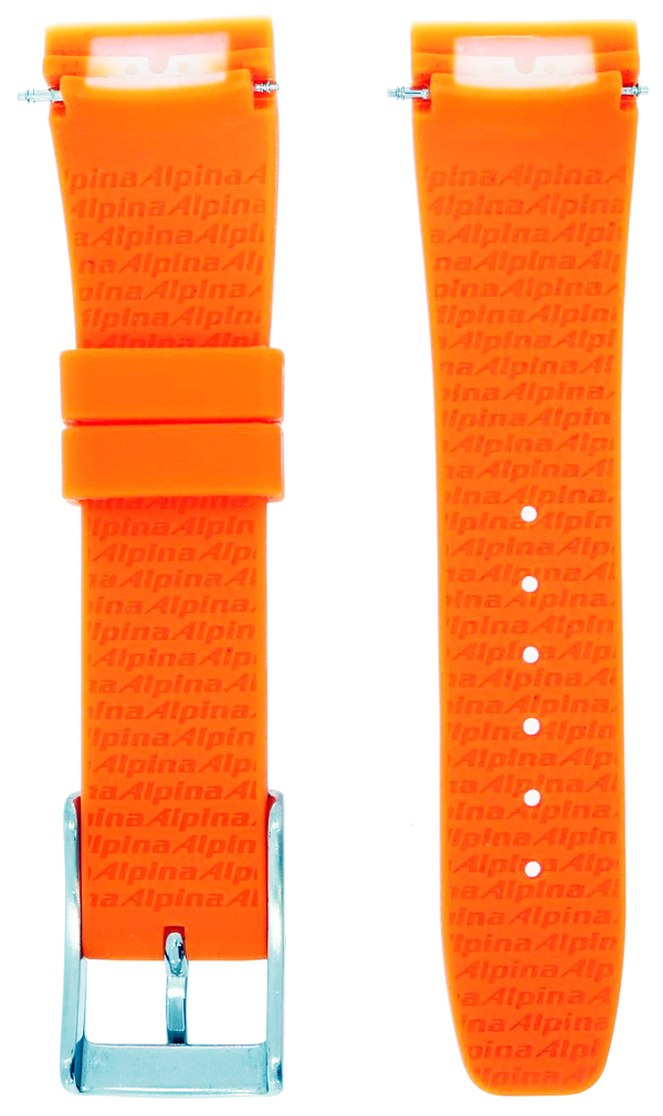 Alpina Seastrong Orange Rubber Strap 22mm