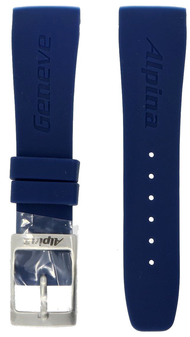 Alpina Seastrong Blue Rubber Strap 22mm